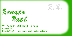 renato matl business card